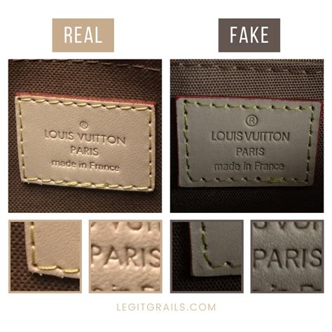 real vs fake louis vuitton logo|authentic louis vuitton label.